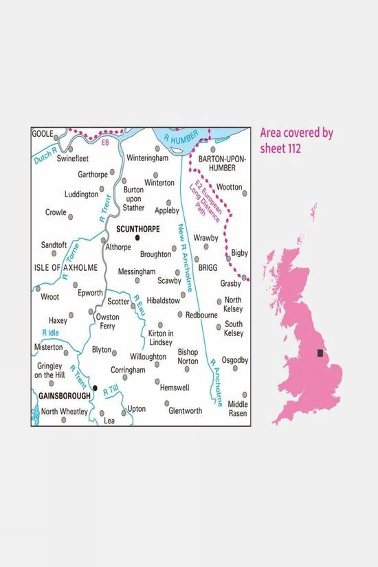 Active Landranger Map 112 Scunthorpe And Gainsborough