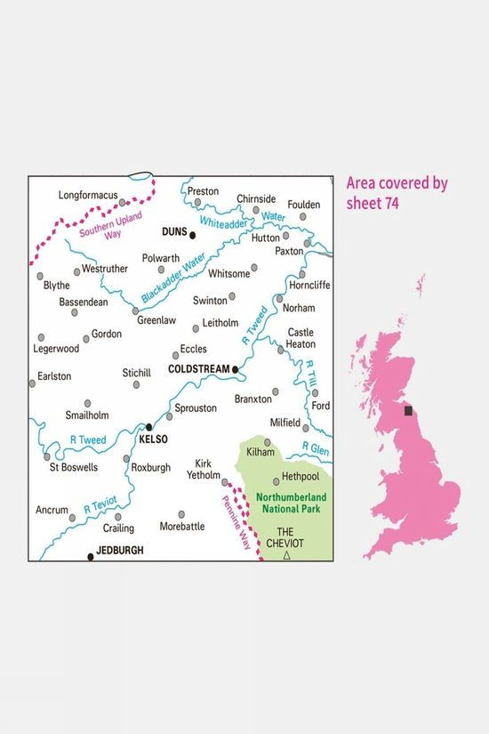 Active Landranger Map 74 Kelso And Coldstream