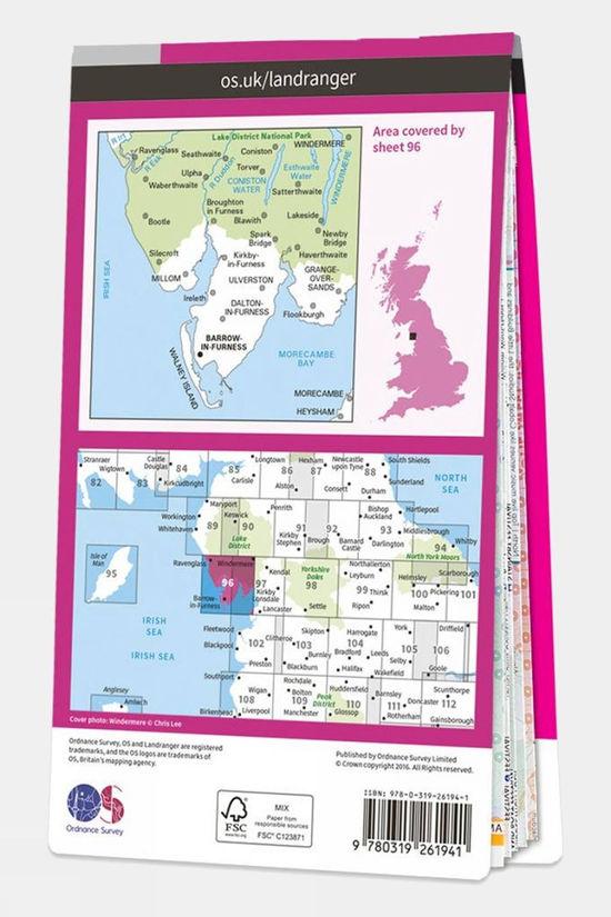 Active Landranger Map 96 Barrow-in-Furness And South Lakeland