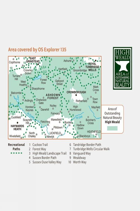 Active Explorer Map 135 Ashdown Forest