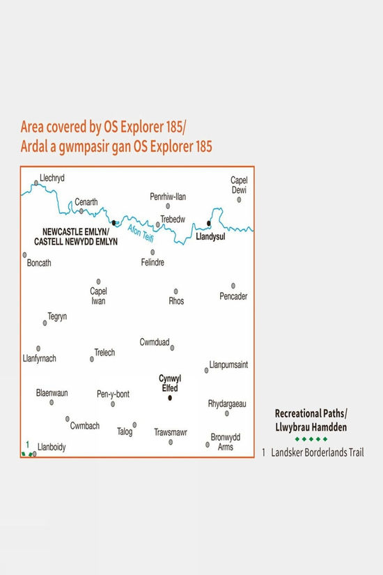 Active Explorer Map 185 Newcastle Emlyn