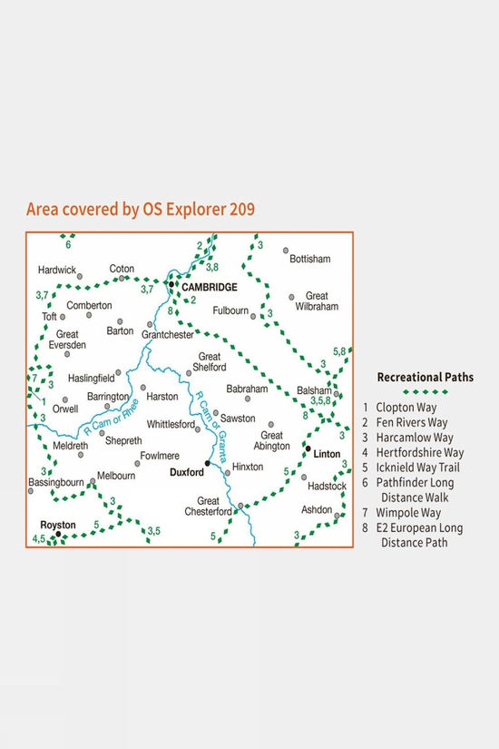 Active Explorer Map 209 Cambridge