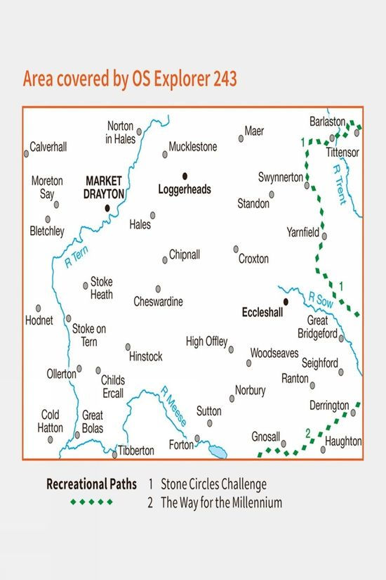 Active Explorer Map 243 Market Drayton