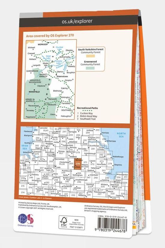 Active Explorer Map 270 Sherwood Forest