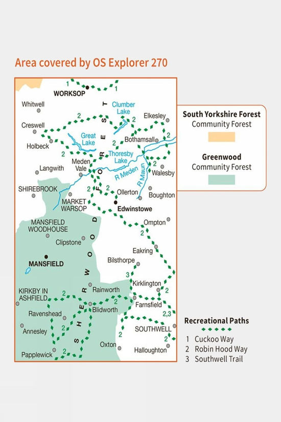 Active Explorer Map 270 Sherwood Forest