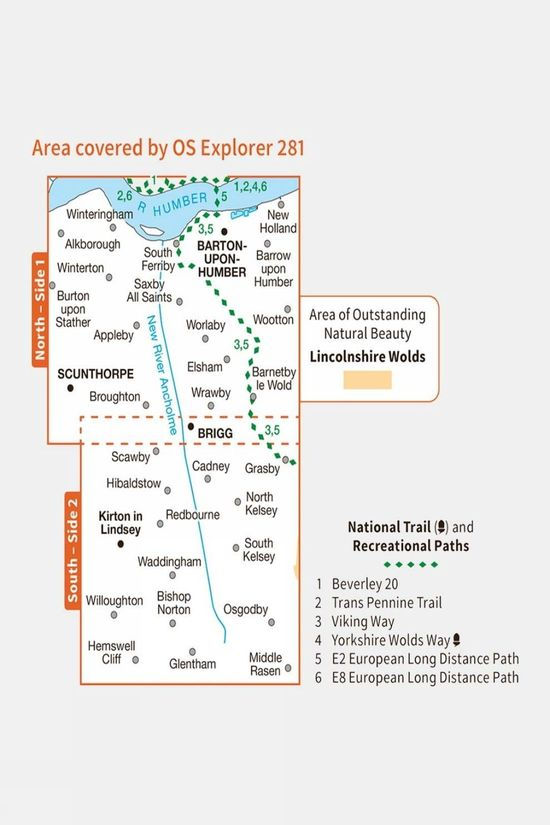Active Explorer Map 281 Ancholme Valley