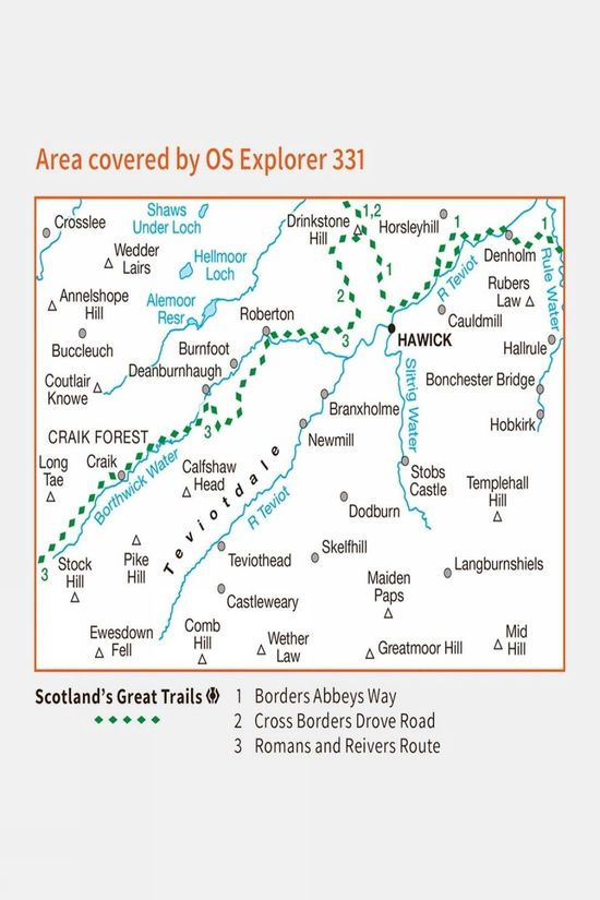 Active Explorer Map 331 Teviotdale South