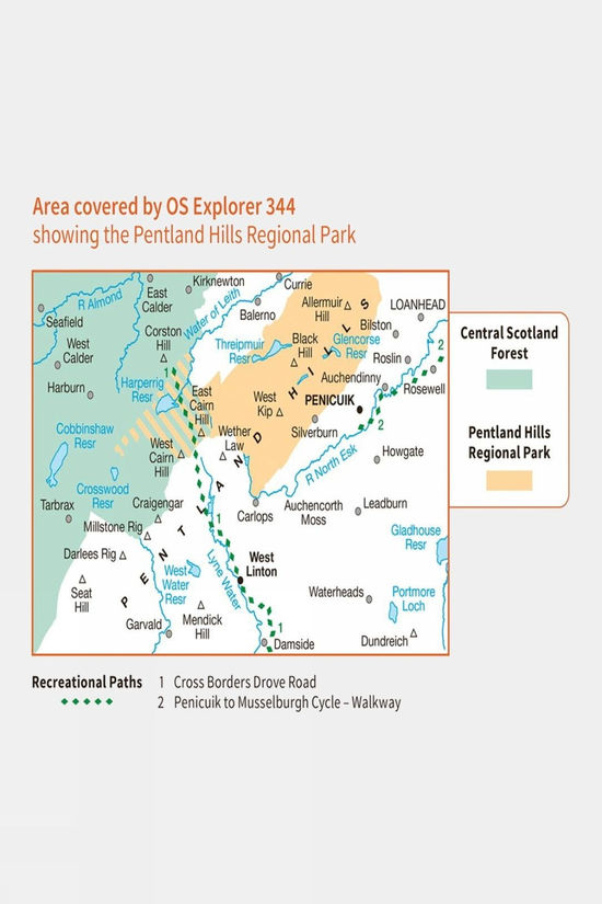 Active Explorer Map 344 Pentland Hills