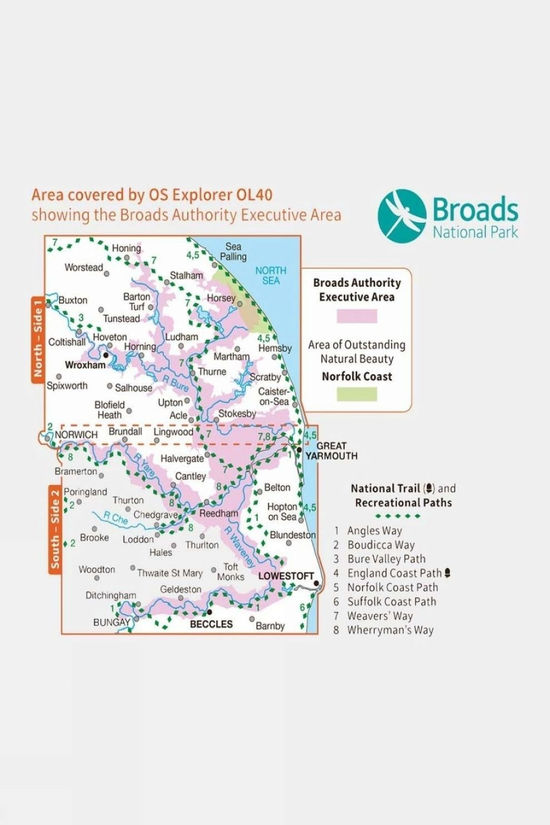 Active Explorer Map OL40 The Broads