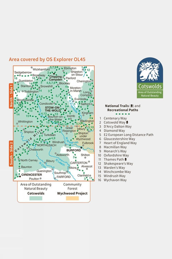 Active Explorer Map OL45 The Cotswolds