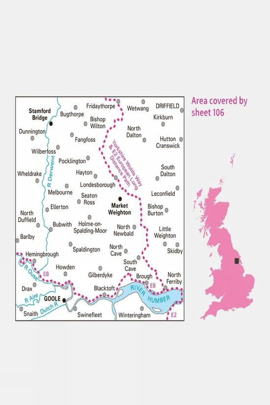 Active Landranger Map 106 Market Weighton