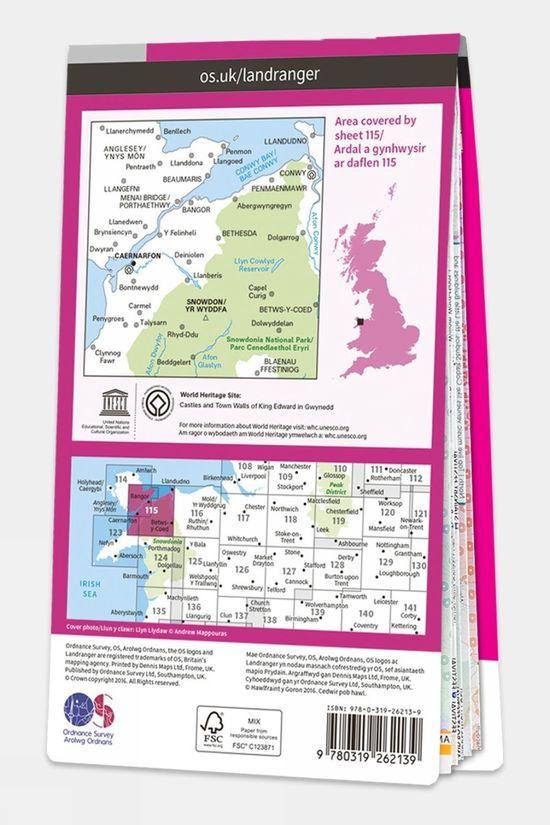 Active Landranger Map 115 Snowdon
