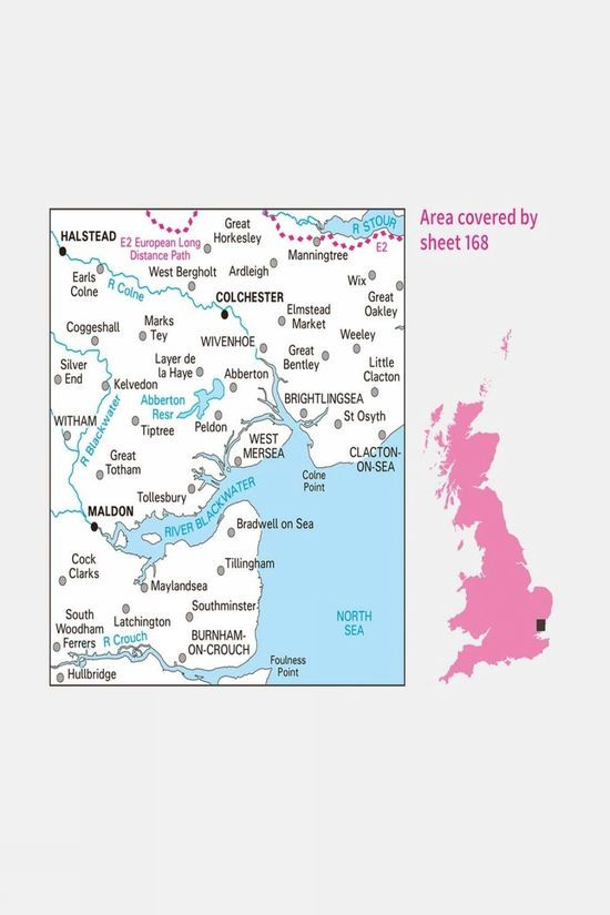 Active Landranger Map 168 Colchester