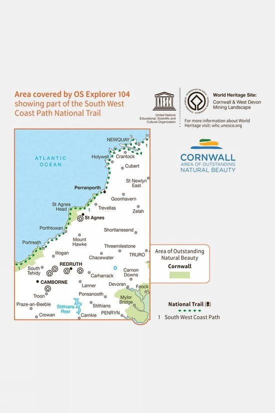 Explorer Map 104 Redruth And St Agnes