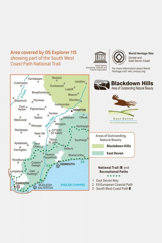 Explorer Map 115 Exmouth And Sidmouth