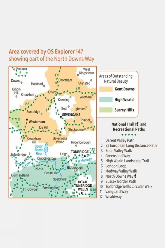 Explorer Map 147 Sevenoaks And Tonbridge