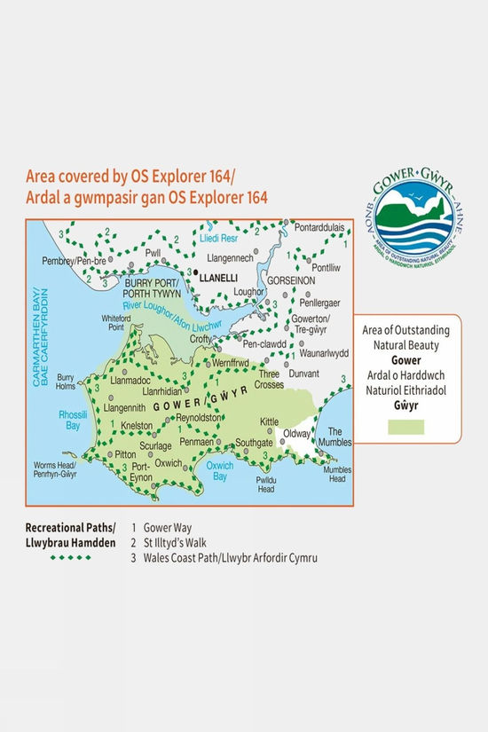 Explorer Map 164 Gower