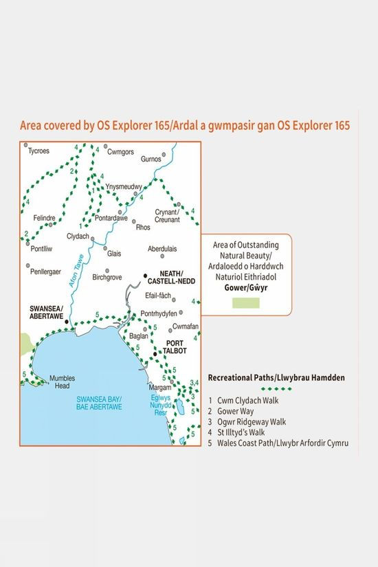 Explorer Map 165 Swansea