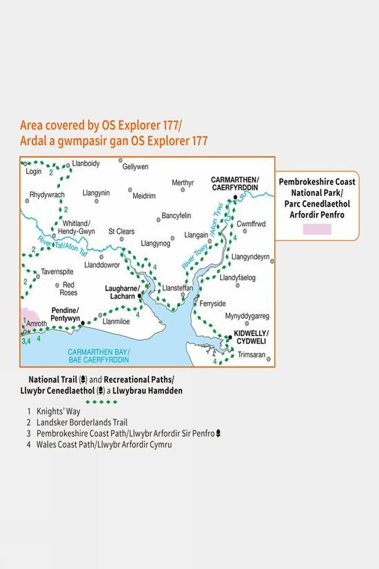 Explorer Map 177 Carmarthen And Kidwelly