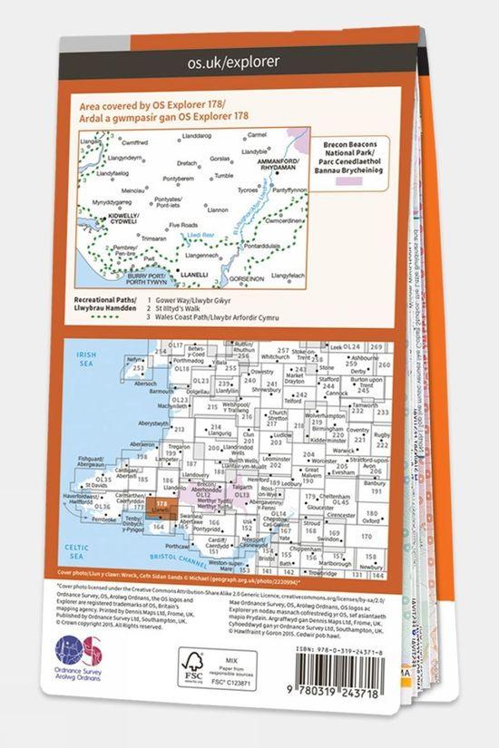Explorer Map 178 Llanelli And Ammanford