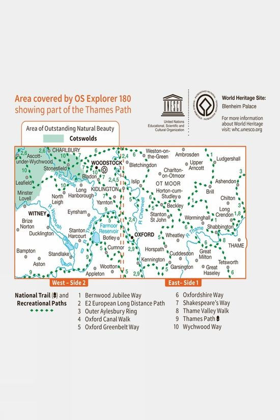 Explorer Map 180 Oxford Witney & Woodstock