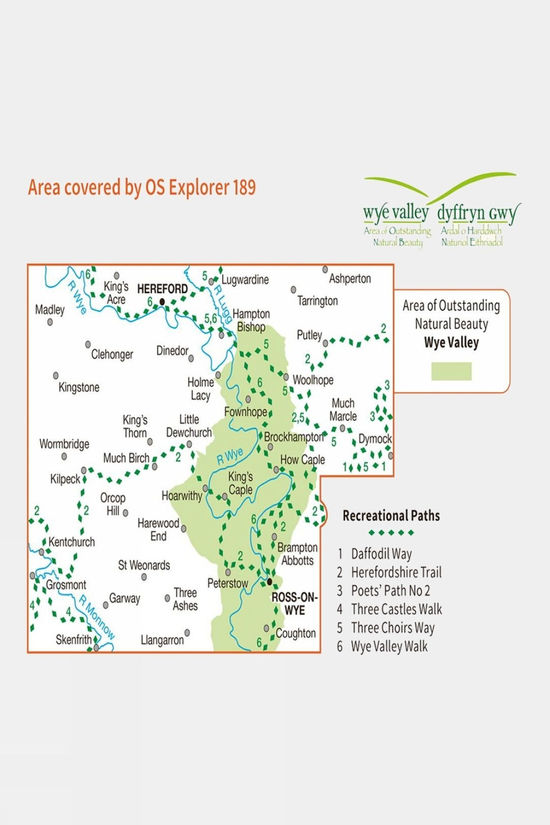 Explorer Map 189 Hereford And Ross-on-Wye