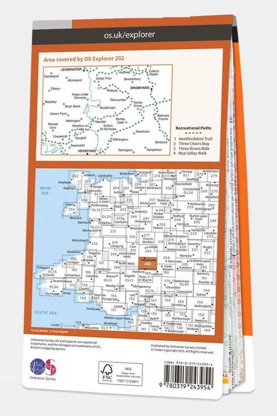 Explorer Map 202 Leominster And Bromyard