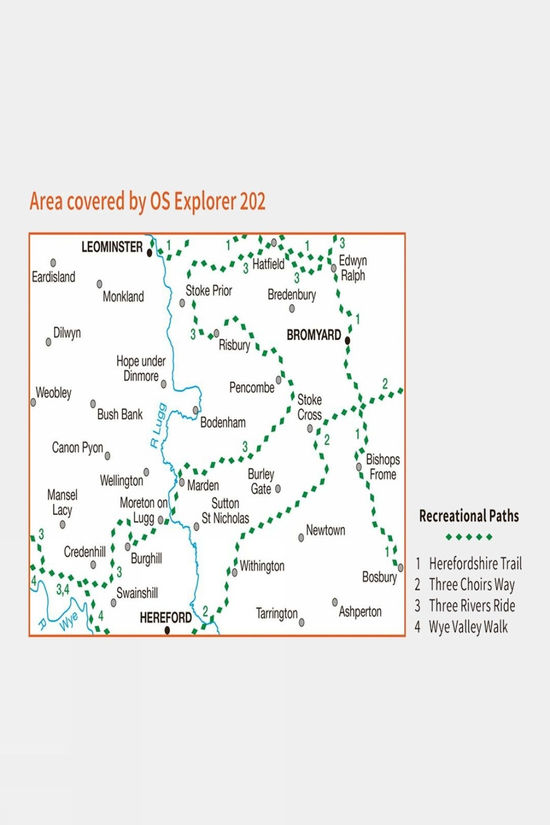 Explorer Map 202 Leominster And Bromyard
