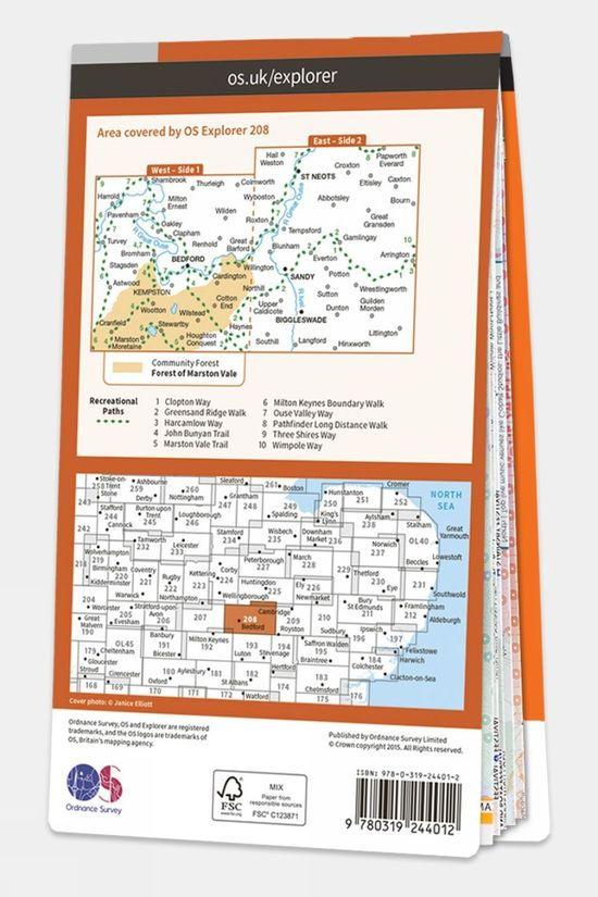 Explorer Map 208 Bedford And St Neots