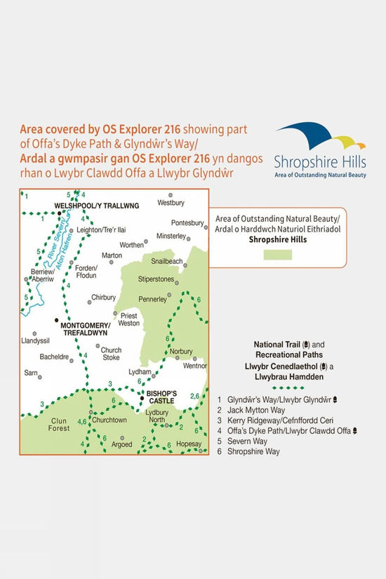 Explorer Map 216 Welshpool And Montgomery