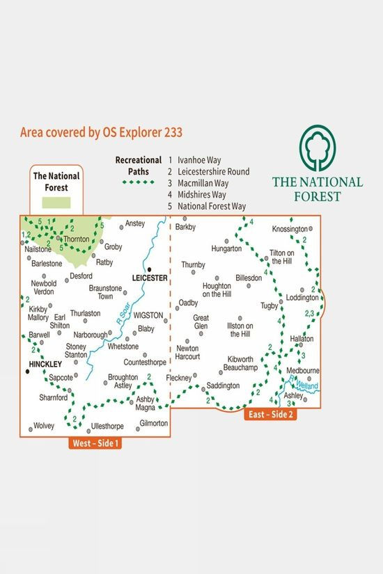 Explorer Map 233 Leicester And Hinckley