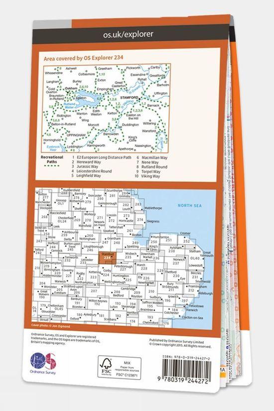 Explorer Map 234 Rutland Water