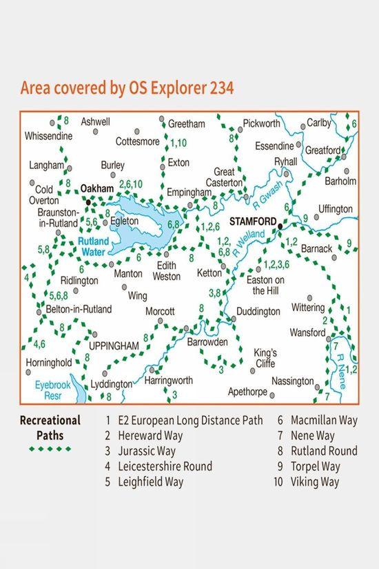 Explorer Map 234 Rutland Water