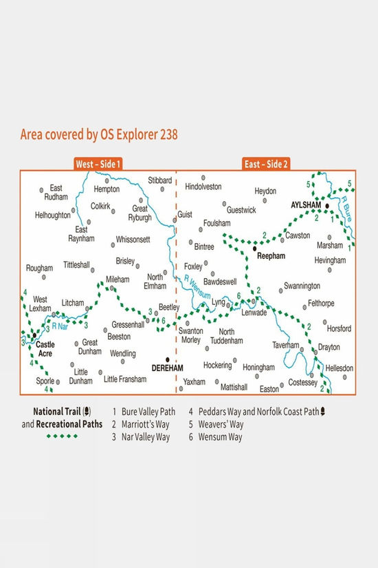 Explorer Map 238 Dereham And Aylsham