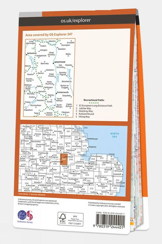 Explorer Map 247 Grantham