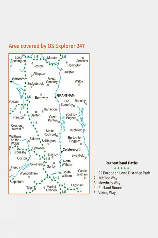 Explorer Map 247 Grantham