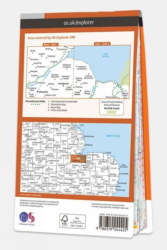 Explorer Map 249 Spalding And Holbeach