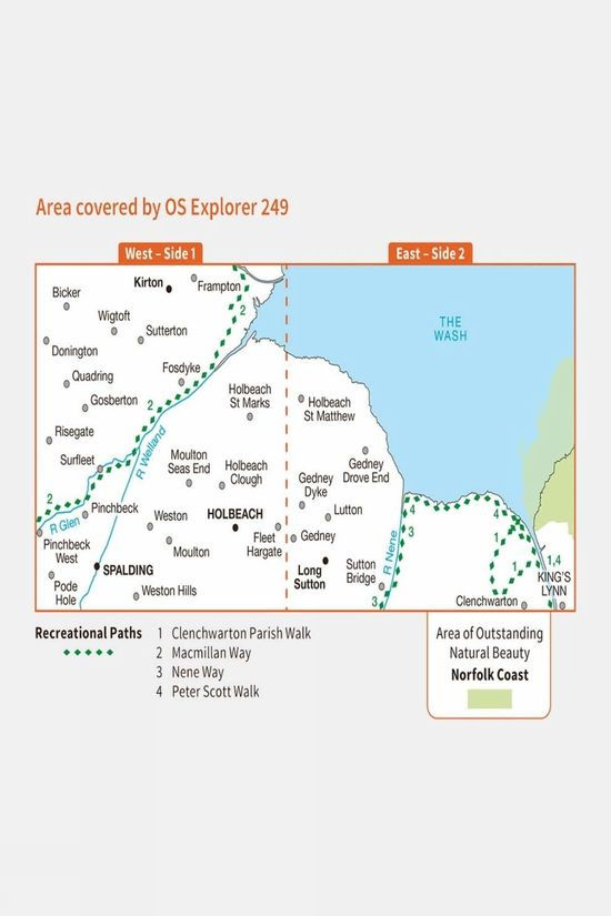 Explorer Map 249 Spalding And Holbeach