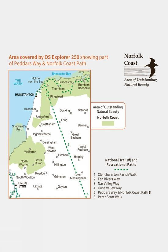 Explorer Map 250 Norfolk Coast West