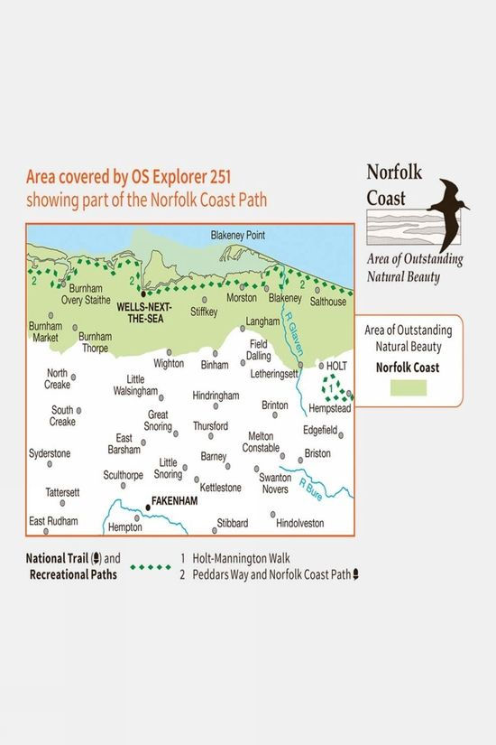 Explorer Map 251 Norfolk Coast Central