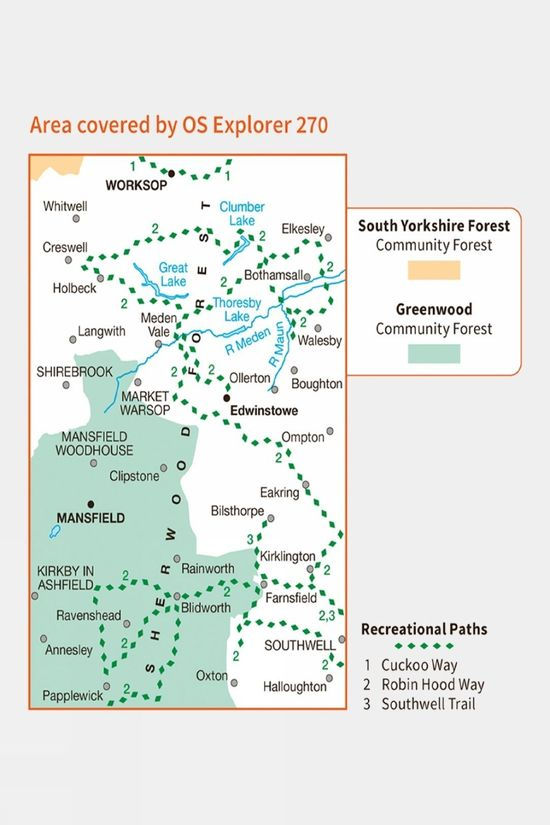 Explorer Map 270 Sherwood Forest