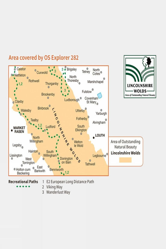 Explorer Map 282 Lincolnshire Wolds North
