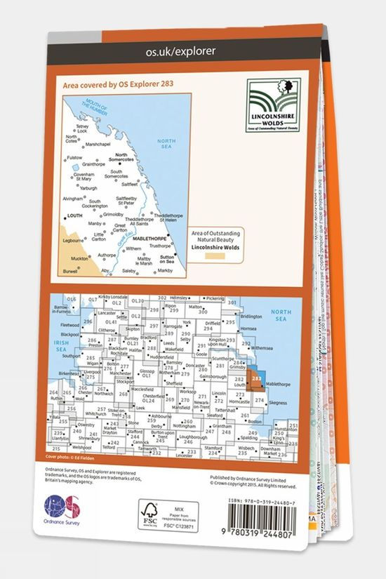 Explorer Map 283 Louth And Mablethorpe