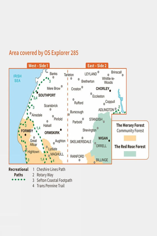 Explorer Map 285 Southport And Chorley