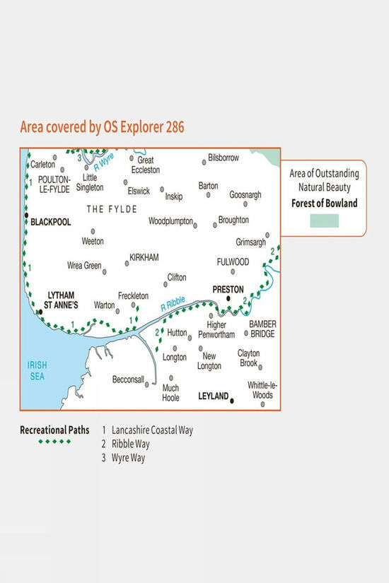 Explorer Map 286 Blackpool And Preston