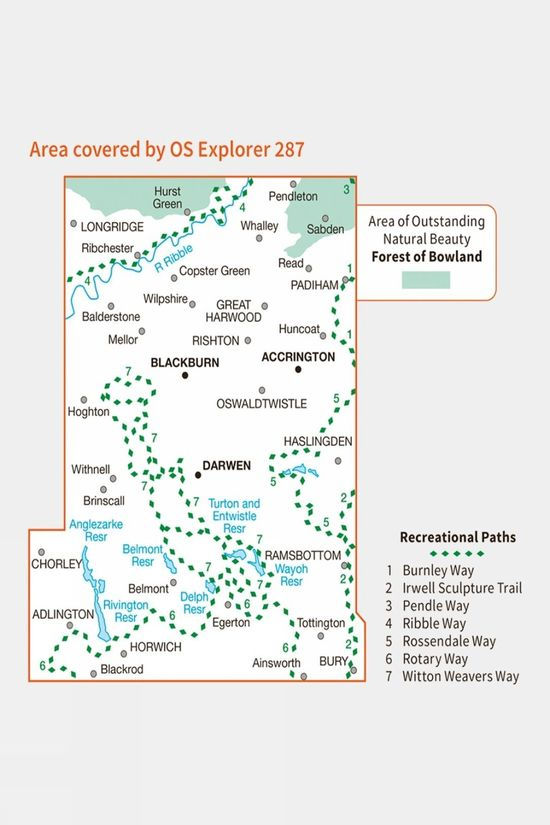 Explorer Map 287 West Pennine Moors