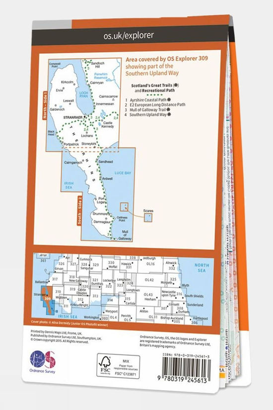 Explorer Map 309 Stranraer And The Rhins