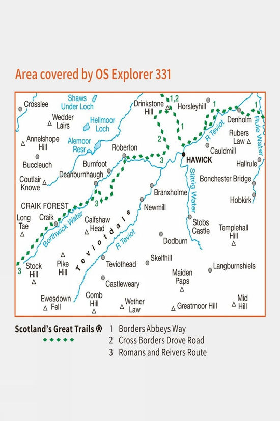 Explorer Map 331 Teviotdale South