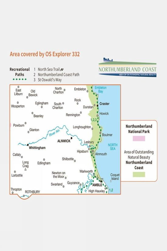Explorer Map 332 Alnwick And Amble