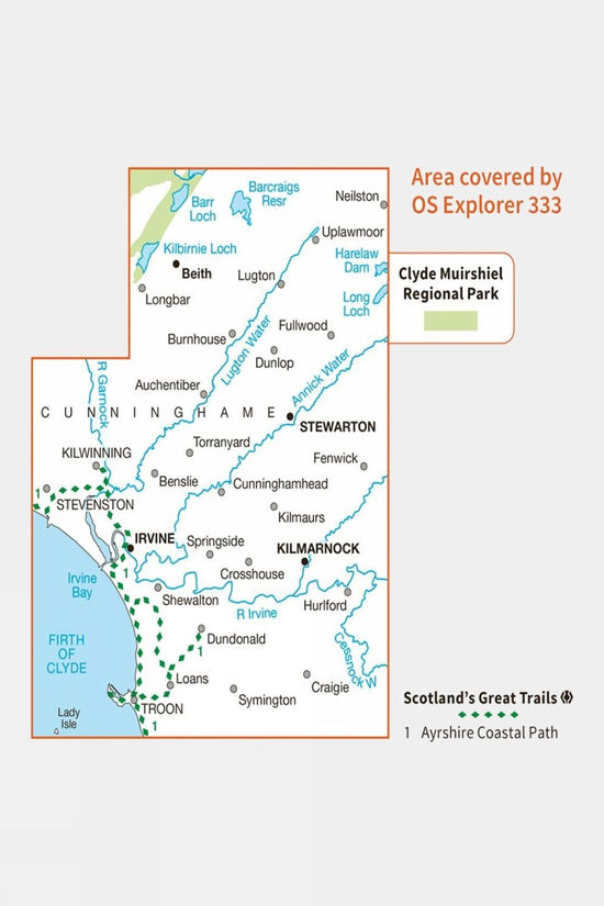 Explorer Map 333 Kilmarnock And Irvine